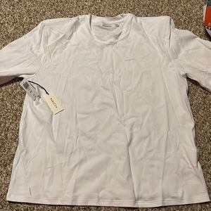White shoulder pad tee nwt